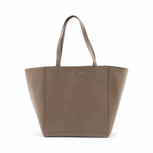 Celine Hippo Phantom Small Leather Tote Bag Greige