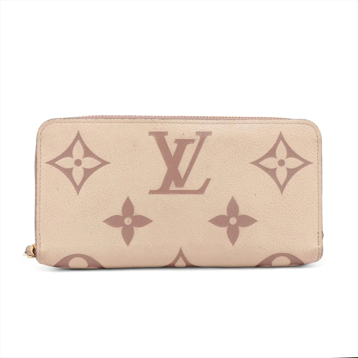 Louis Vuitton Monogram Bicolor Empreinte Zippy Wallet Creme x Bois de Rose