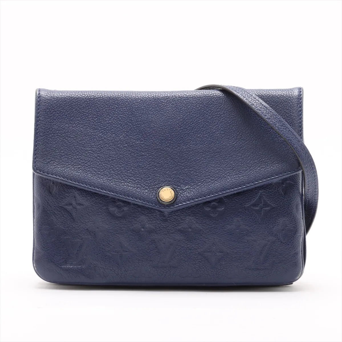 Louis Vuitton Monogram Empreinte Twice Shoulder Bag Blue