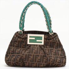 Load image into Gallery viewer, Best Fendi Zucca Canvas Handbag Brown and Green