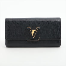 Load image into Gallery viewer, Louis Vuitton Taurillon Capucines Long Wallet Black x Hot Pink