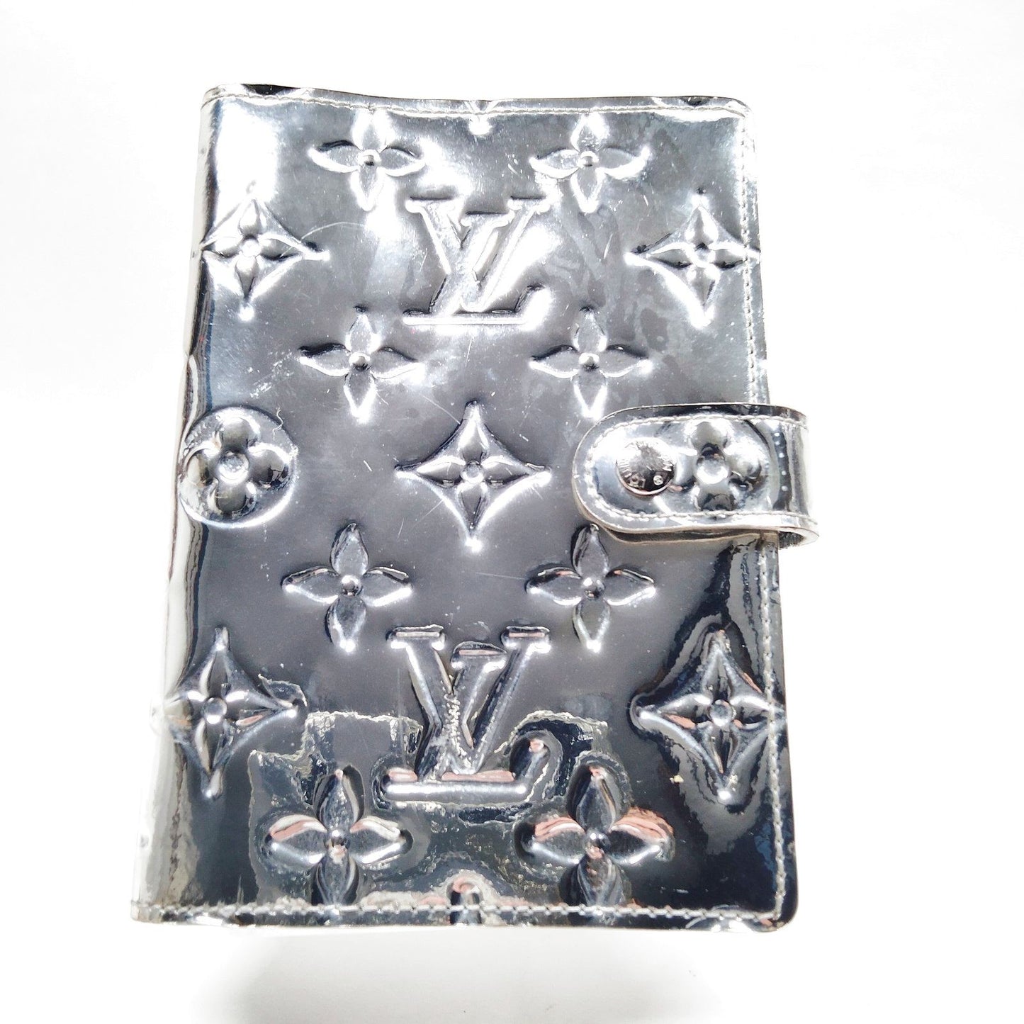 Louis Vuitton Monogram Mirror Agenda PM Silver