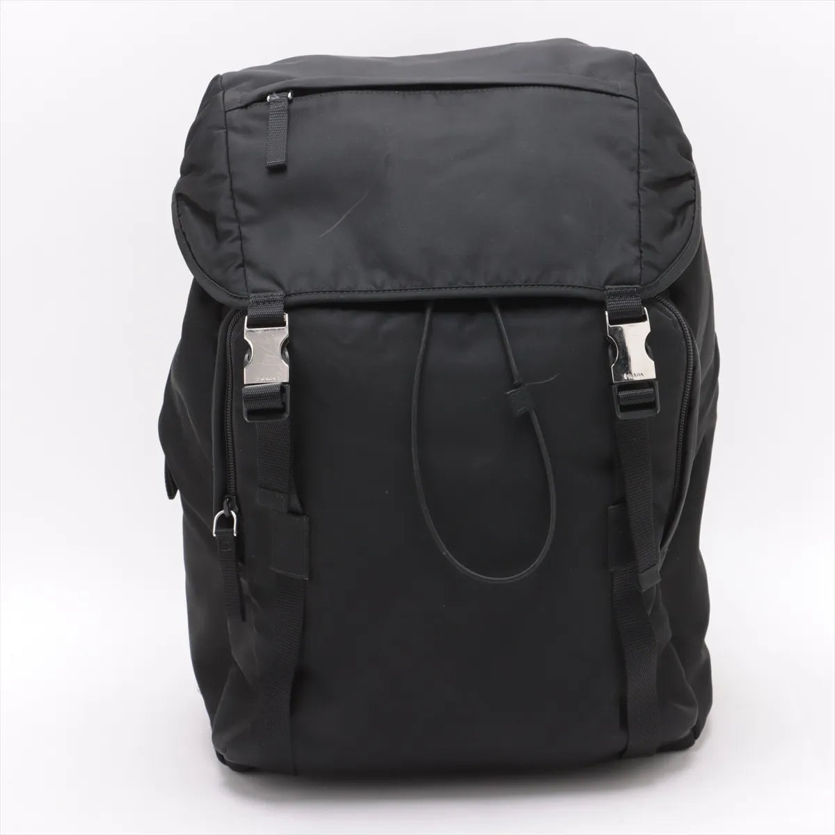 Prada Tessuto Nylon Leather Backpack Black