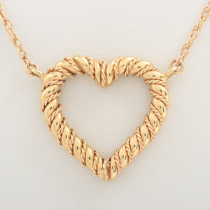 Tiffany & Co. Twist Heart Necklace Pendant Necklace Gold