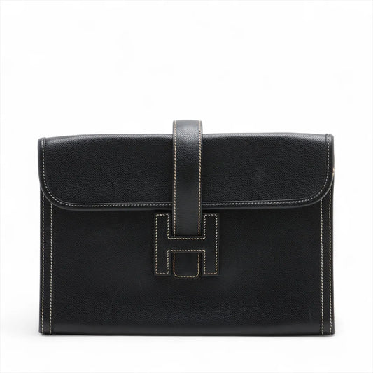 Hermès Jige PM Clutch Bag Black