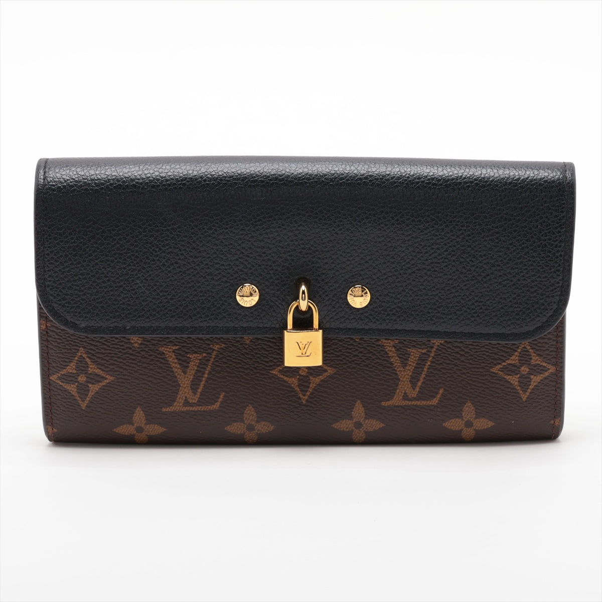 Louis Vuitton Monogram Venus Wallet  Black × Brown