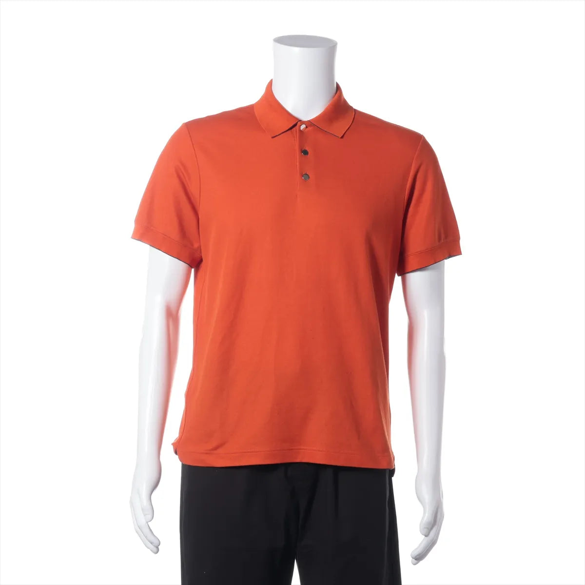 Hermes Cotton Polyester Polo Shirt Orange