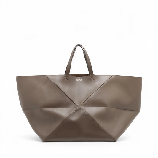 Loewe Puzzle Fold XXL Leather Tote Bag Brown
