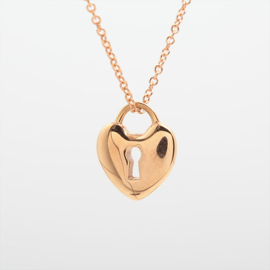 Tiffany & Co. Heart Lock Pendant Necklace Rose Gold