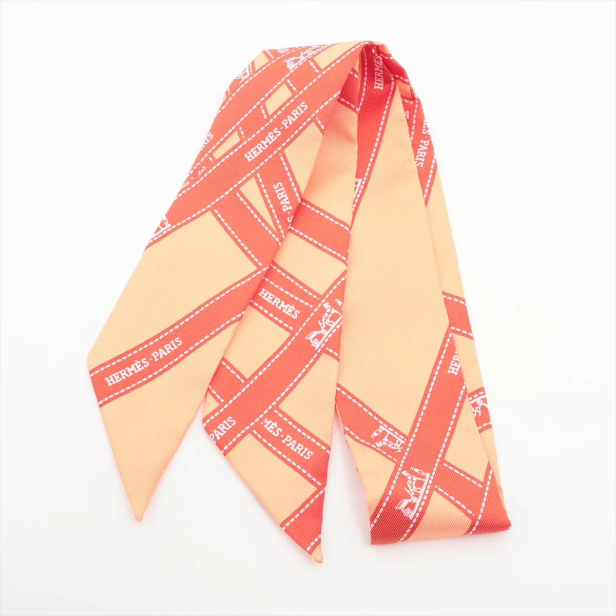 Hermes Twilly Bolduc Ribbon Silk Orange