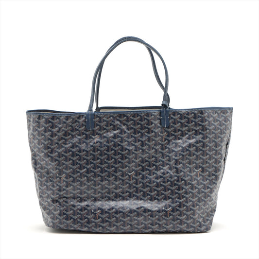 Goyard Saint Louis GM Leather Tote Bag Navy Blue