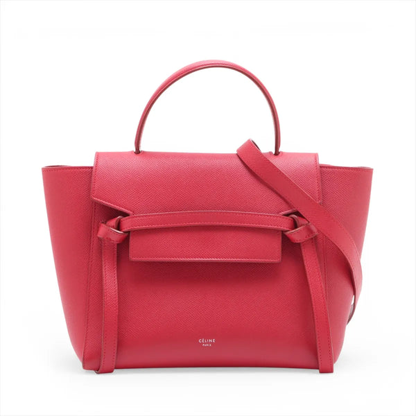 Celine Micro Leather Two-Way Belt Bag Red