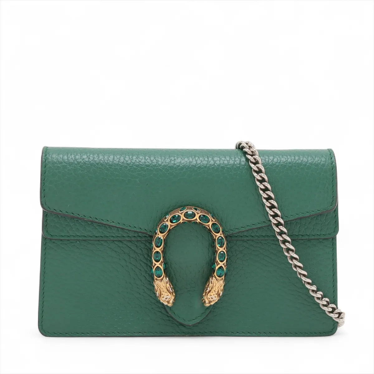 Gucci Dionysus Leather Chain Shoulder Bag Green