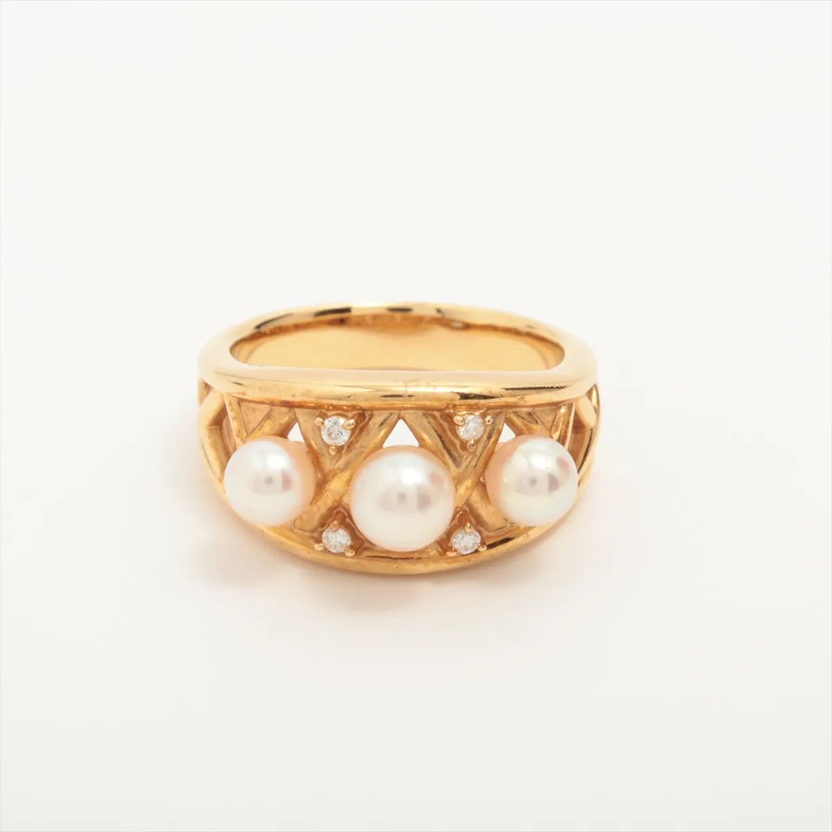 TASAKI Pearl Diamond Ring Yellow Gold