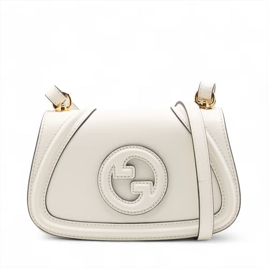 Gucci Blondie Leather Shoulder Bag White