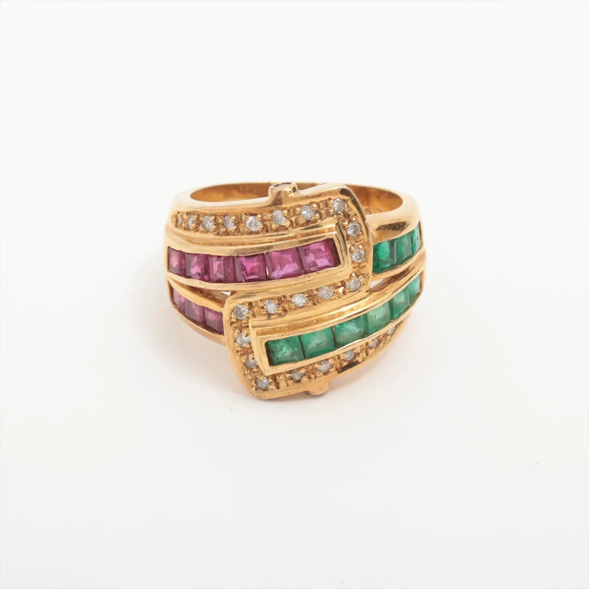 Emerald Ruby Diamond Ring