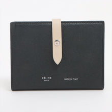 Load image into Gallery viewer, #1 Celine Medium Bifold  Leather Compact Wallet Black x Cream