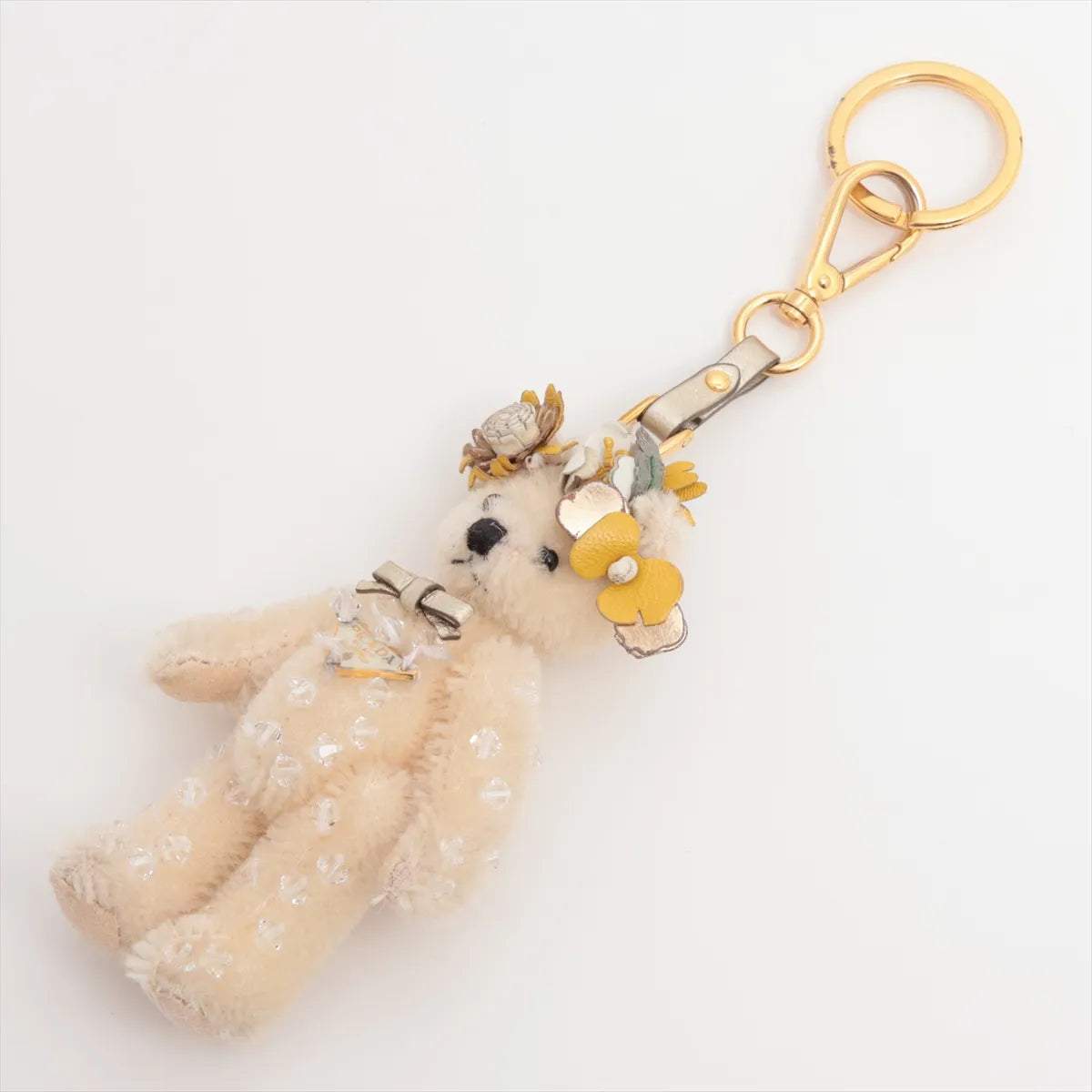 Prada Bear Bag Charm Beige