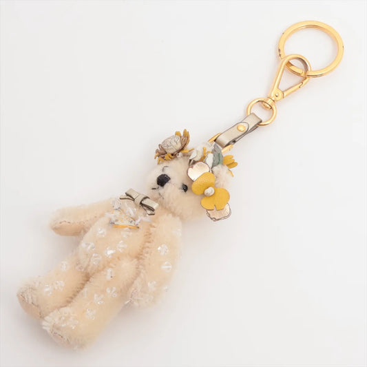 Prada Bear Bag Charm Beige