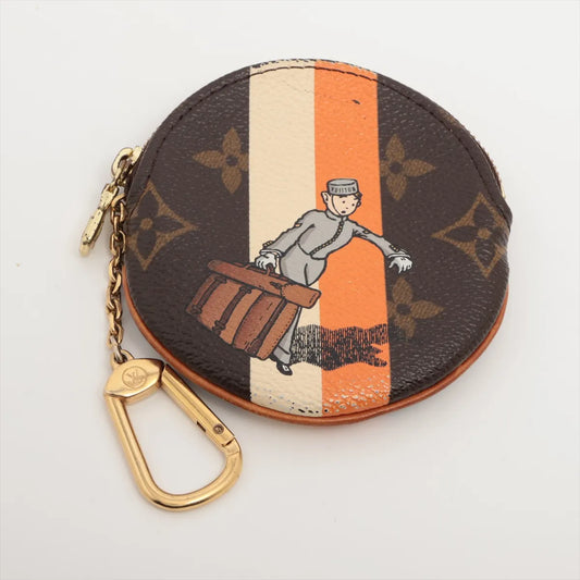 Louis Vuitton Monogram Limited Edition Groom Round Coin Purse Orange