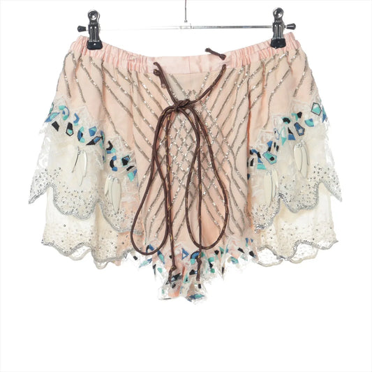 Louis Vuitton Lace Silk Boho-style Short Pant Pink
