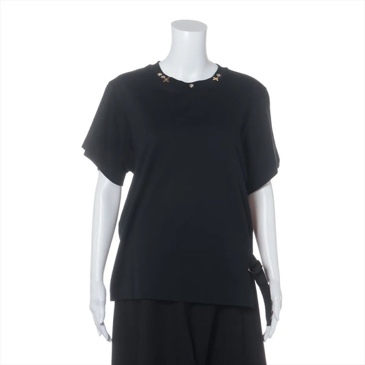 Louis Vuitton LV Flower & Round Stud Cotton T-shirt Black