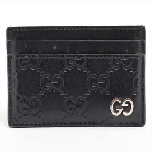 Best Gucci Guccissima Leather Card Case Black