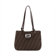 Load image into Gallery viewer, #1 Fendi Zucca Double Long Strap Shoulder Bag Brown