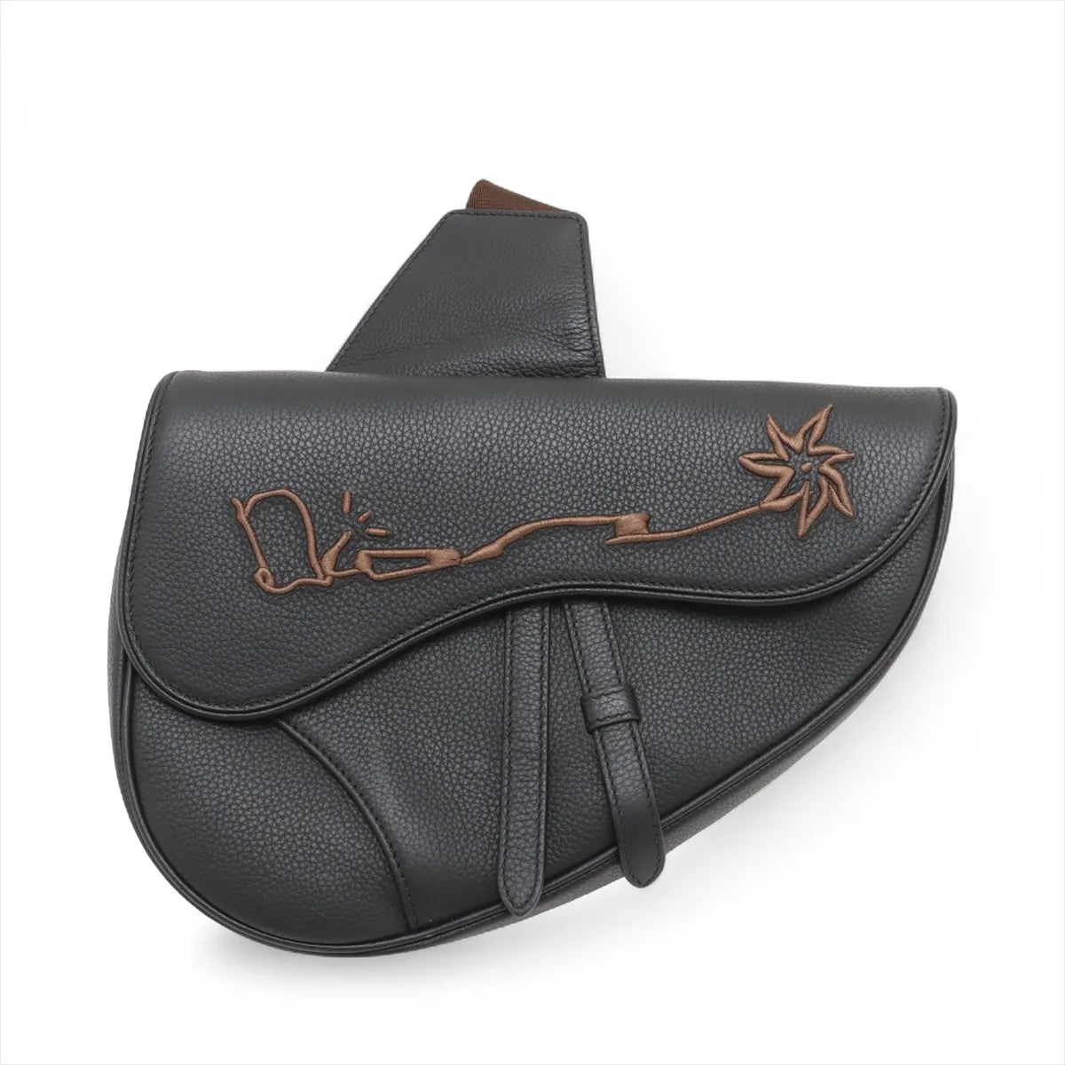 Dior x Cactus Jack Saddle Leather Sling Backpack Black