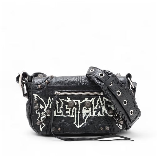 Balenciaga Le Cagole XS Leather Shoulder Bag Black