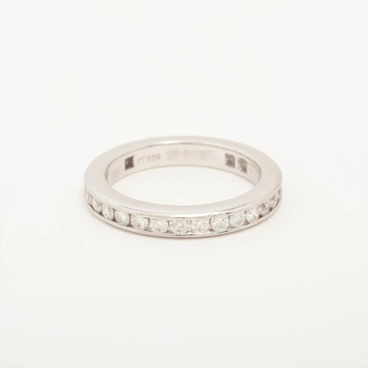 Harry Winston Channel Set Full Eternity Diamond Ring Platinum