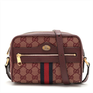 Gucci GG Canvas Ophidia Camera Bag Bordeaux