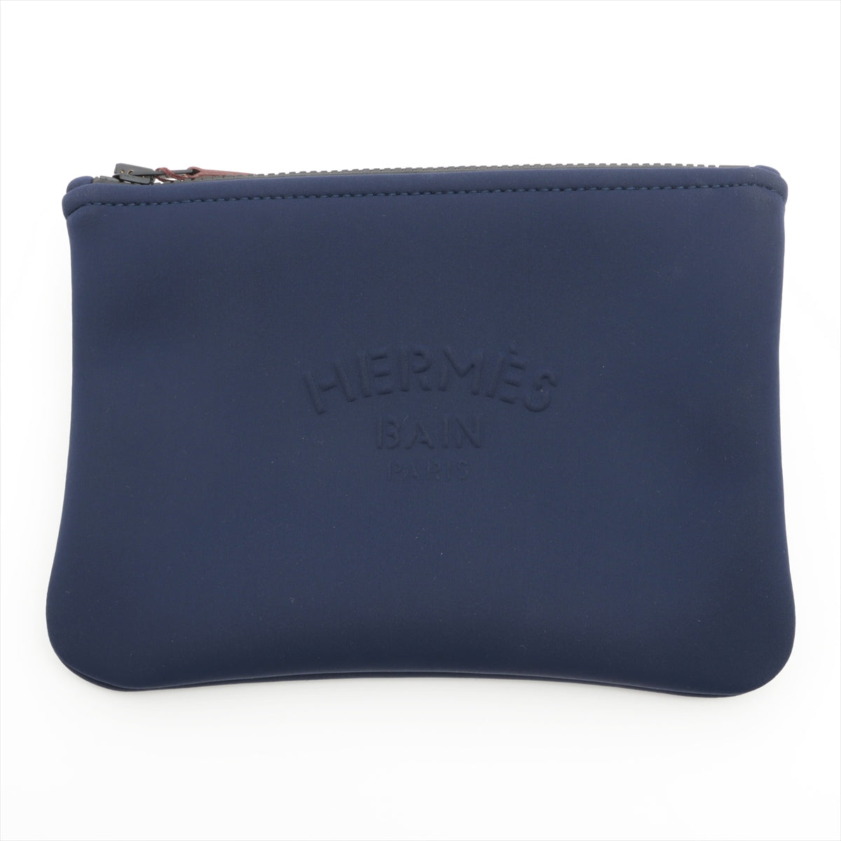 Hermès Toulouse Flat PM Neo Bain Pouch Navy Blue