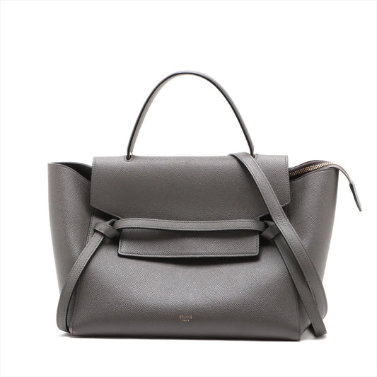 Celine Belt Bag Mini Leather Two-Way Handbag Gray
