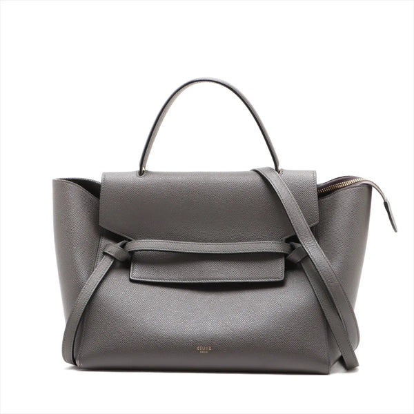 Celine Belt Bag Mini Leather Two-Way Handbag Gray