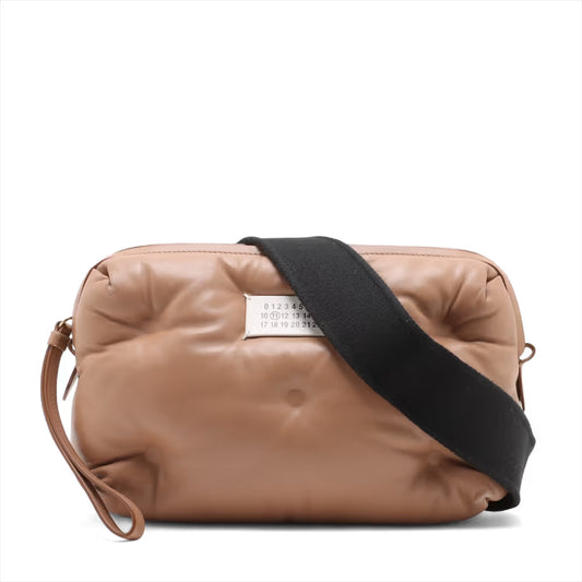 Maison Margiela Glam Slam Leather Shoulder Bag Beige