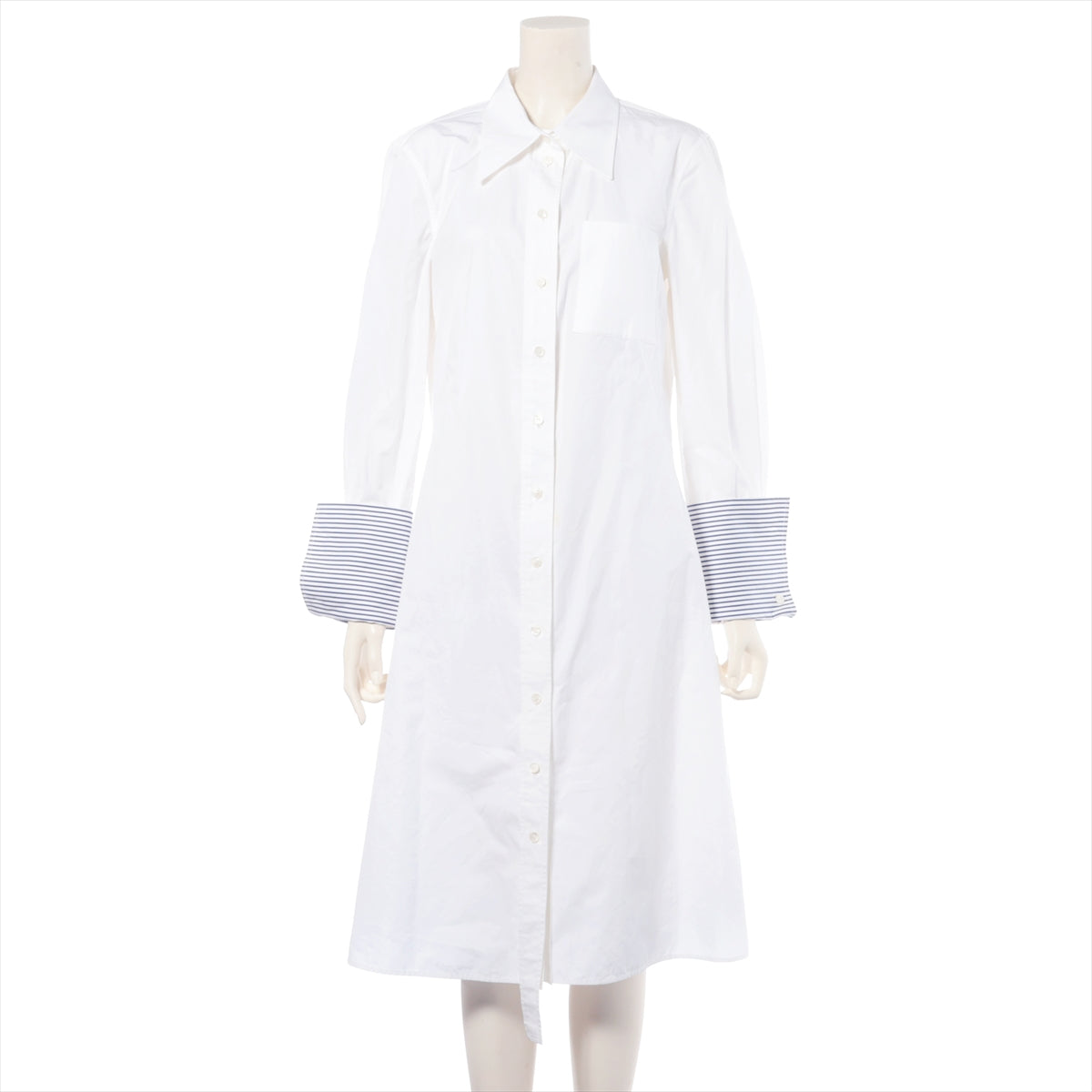 Louis Vuitton Long Sleeve Polo Dress White