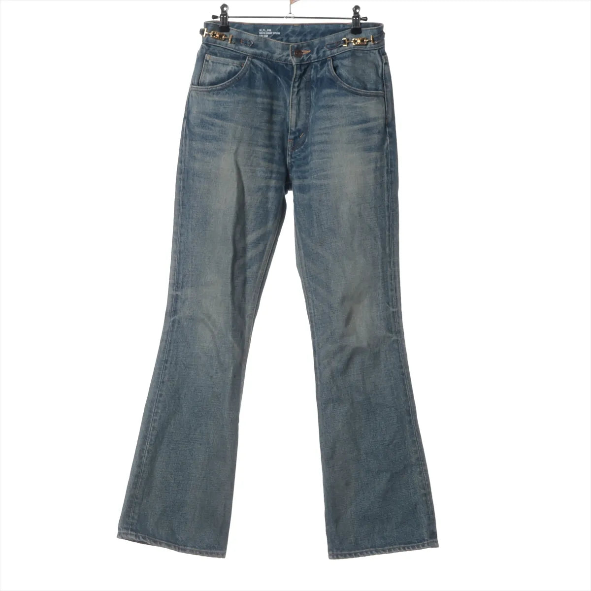 Celine Triomphe Cotton Denim Pants Blue