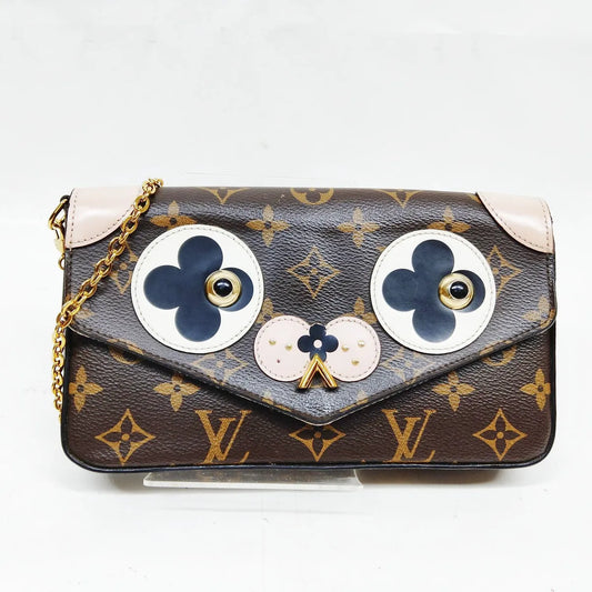 Louis Vuitton Monogram Limited Edition Valentine Dog Felicie Shoulder Bag