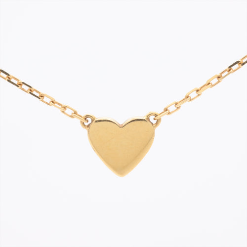 Ahkah Full Heart Necklace Yellow Gold