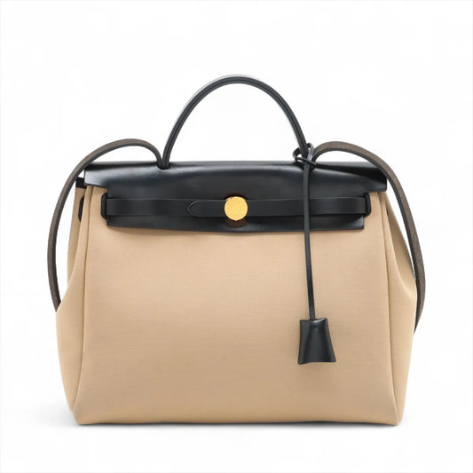 Hermès Herbag Zip PM Beige x Black