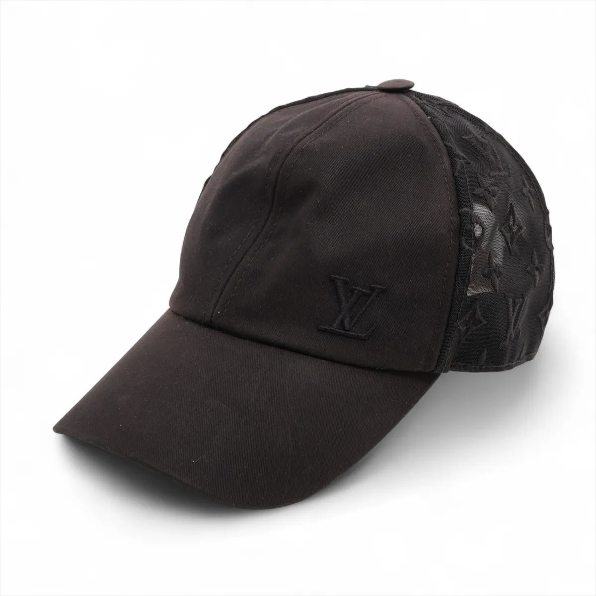 Louis Vuitton Monogram Mesh Baseball Cap Black