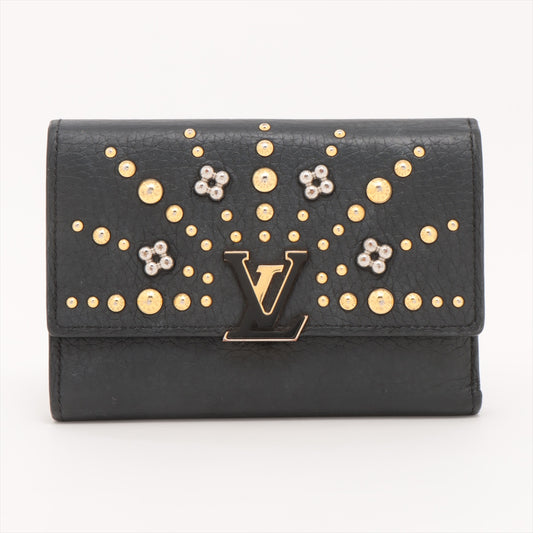 Louis Vuitton Taurillon Sunny Capucines Compact Wallet Noir