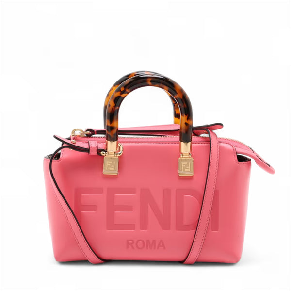 Fendi By The Way Mini Leather Two-Way Handbag Pink