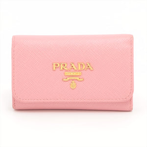 Best Prada Saffiano Leather Key Case Pink