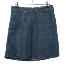 Load image into Gallery viewer, Chanel Denim Skirt Navy Blue