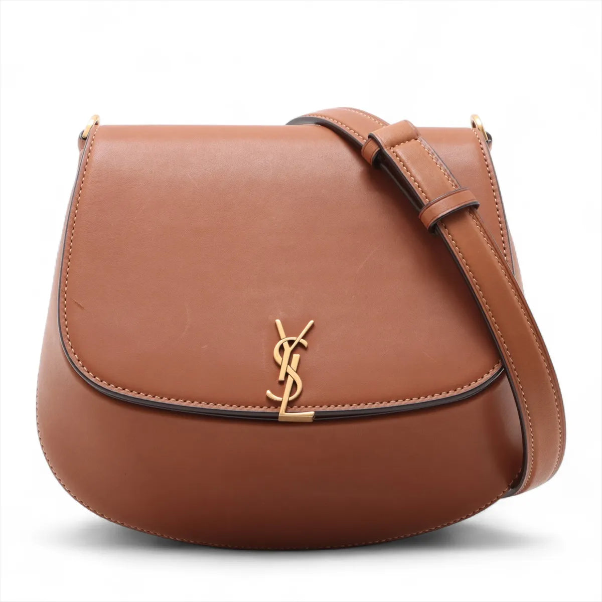 Saint Laurent Paris Voltaire Mini Leather Shoulder Bag Brown