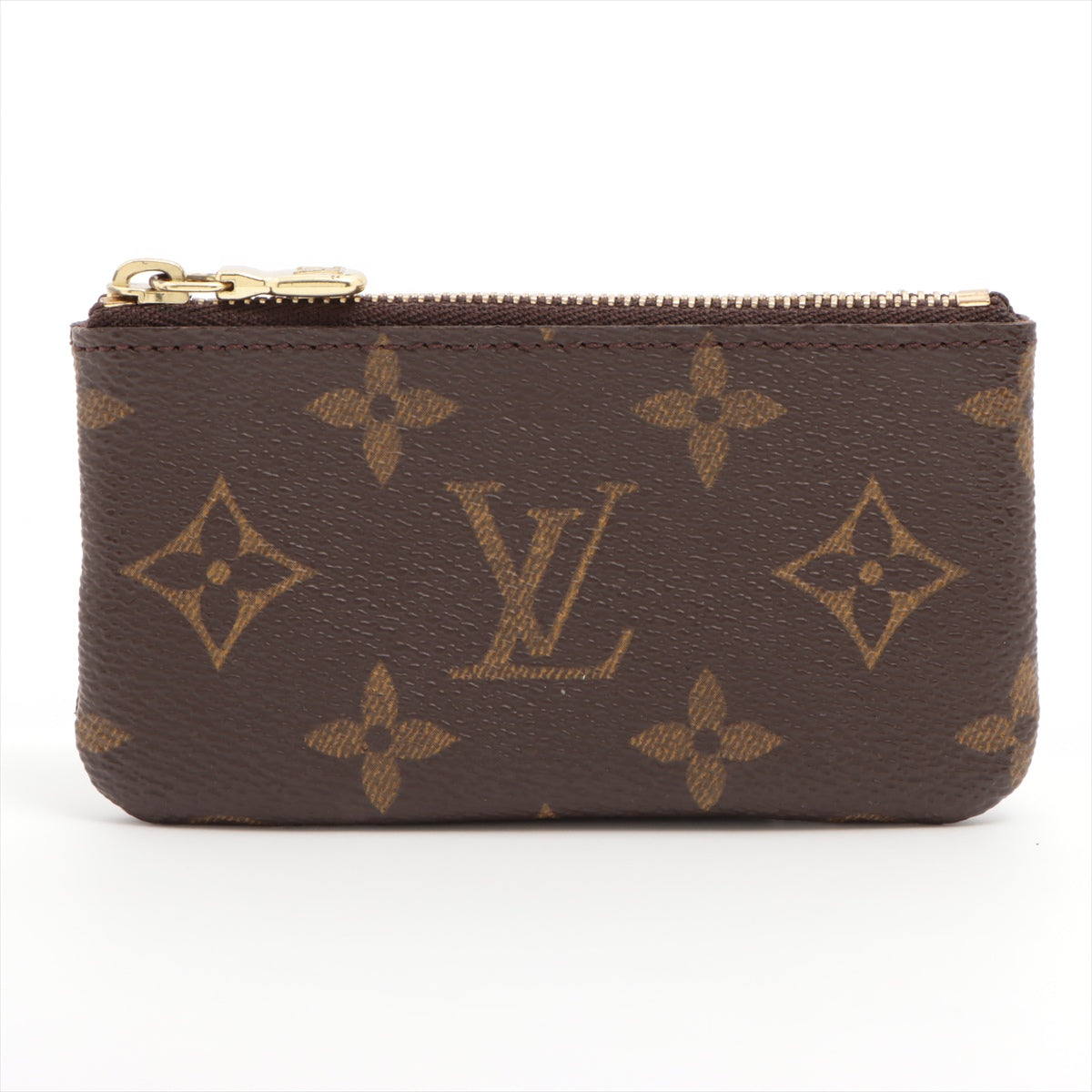 Louis Vuitton Monogram Pochette Cles Brown Coin Case