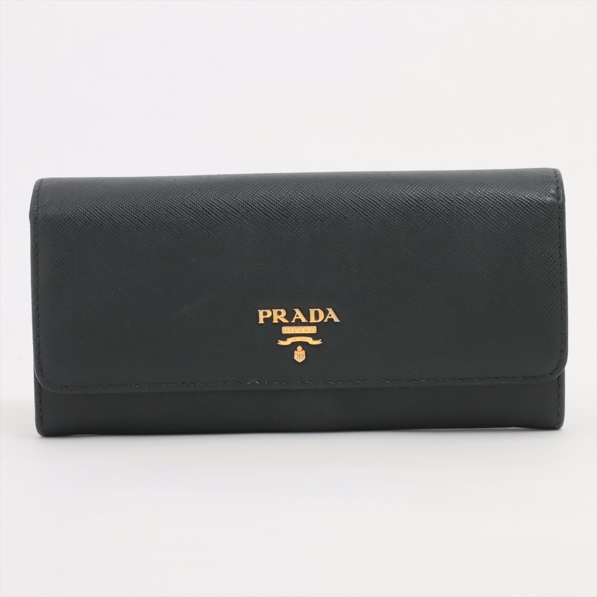 Prada Saffiano Leather Long Wallet Black