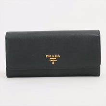 Load image into Gallery viewer, Prada Saffiano Leather Long Wallet Black